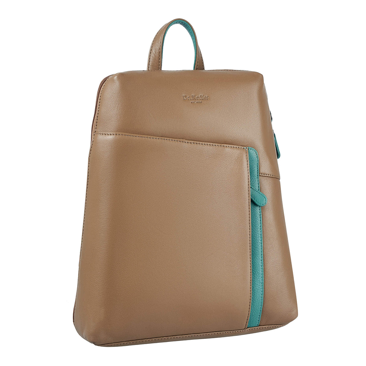Рюкзак Dr.Koffer из натуральной кожи бежевый