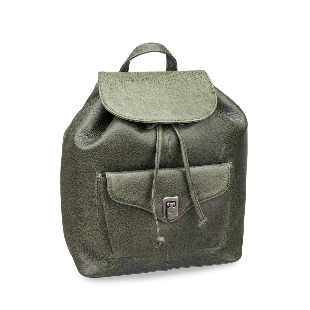 Рюкзак Dr.Koffer из натуральной кожи зеленый