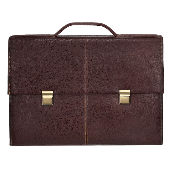 Портфель Dr.Koffer из натуральной кожи темно-коричневый