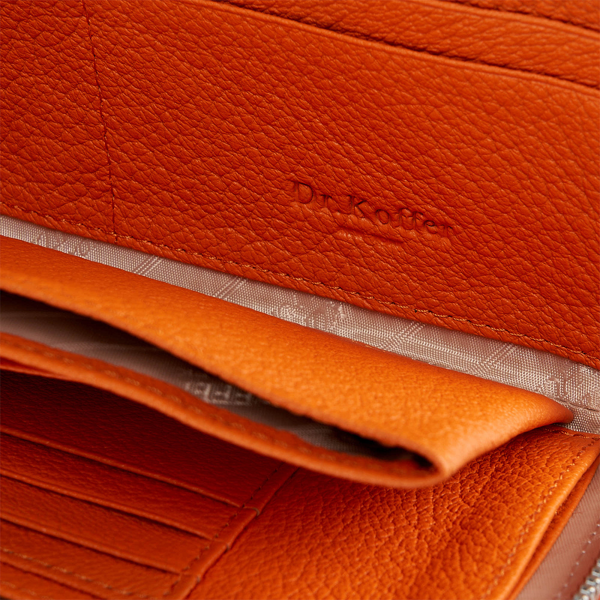 Портмоне Dr.Koffer из натуральной кожи оранжевое