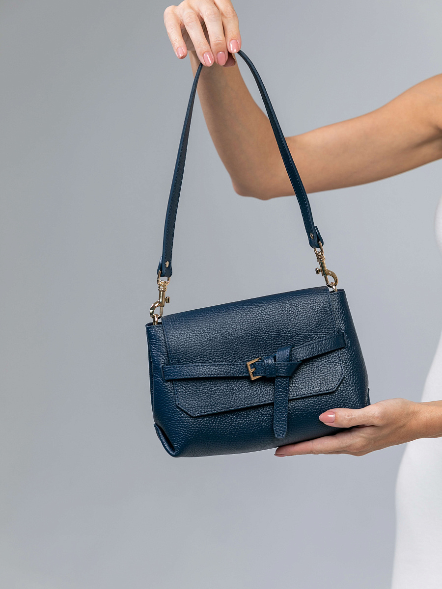 Женская сумка Dr.Koffer из натуральной кожи синяя