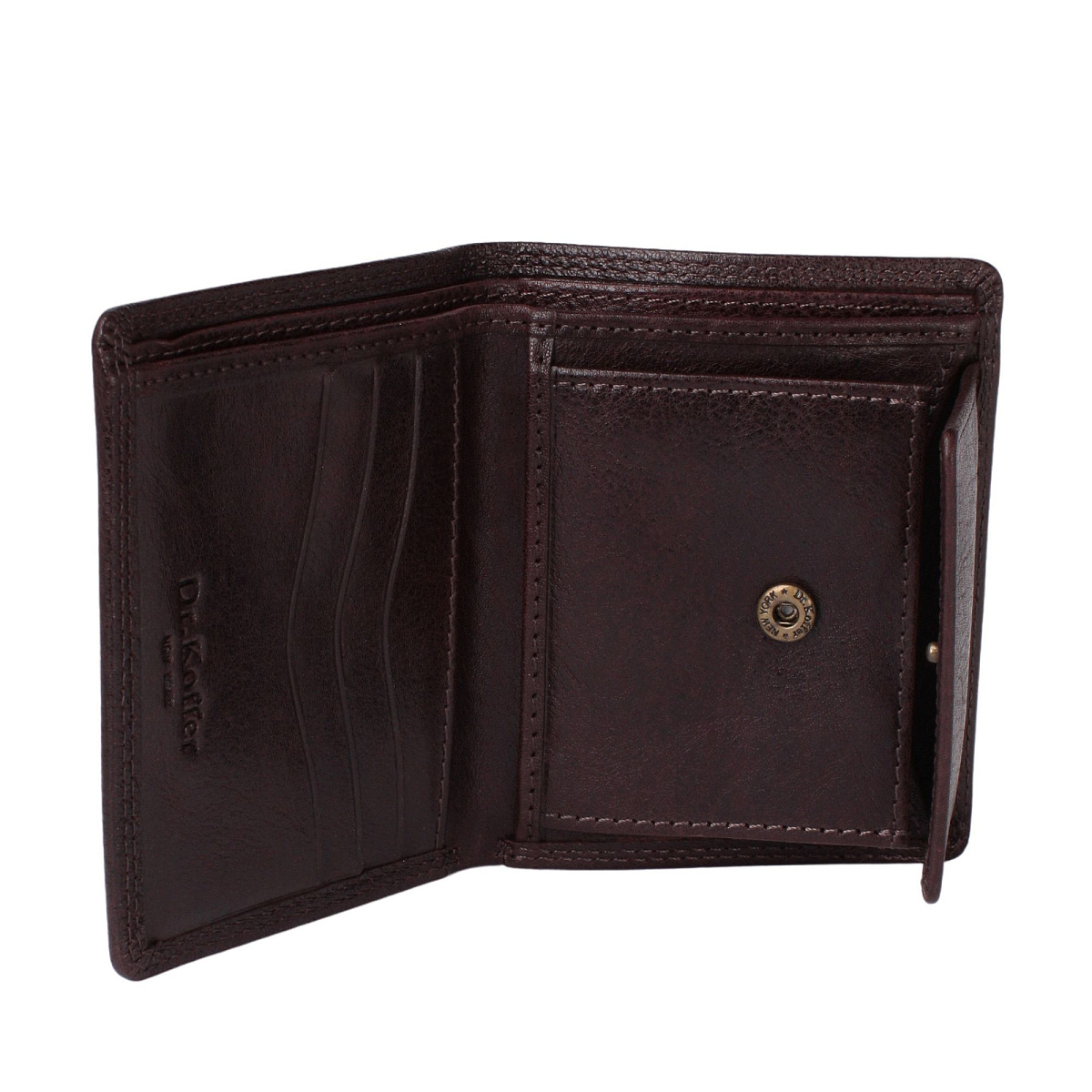 Портмоне Dr.Koffer из натуральной кожи коричневое