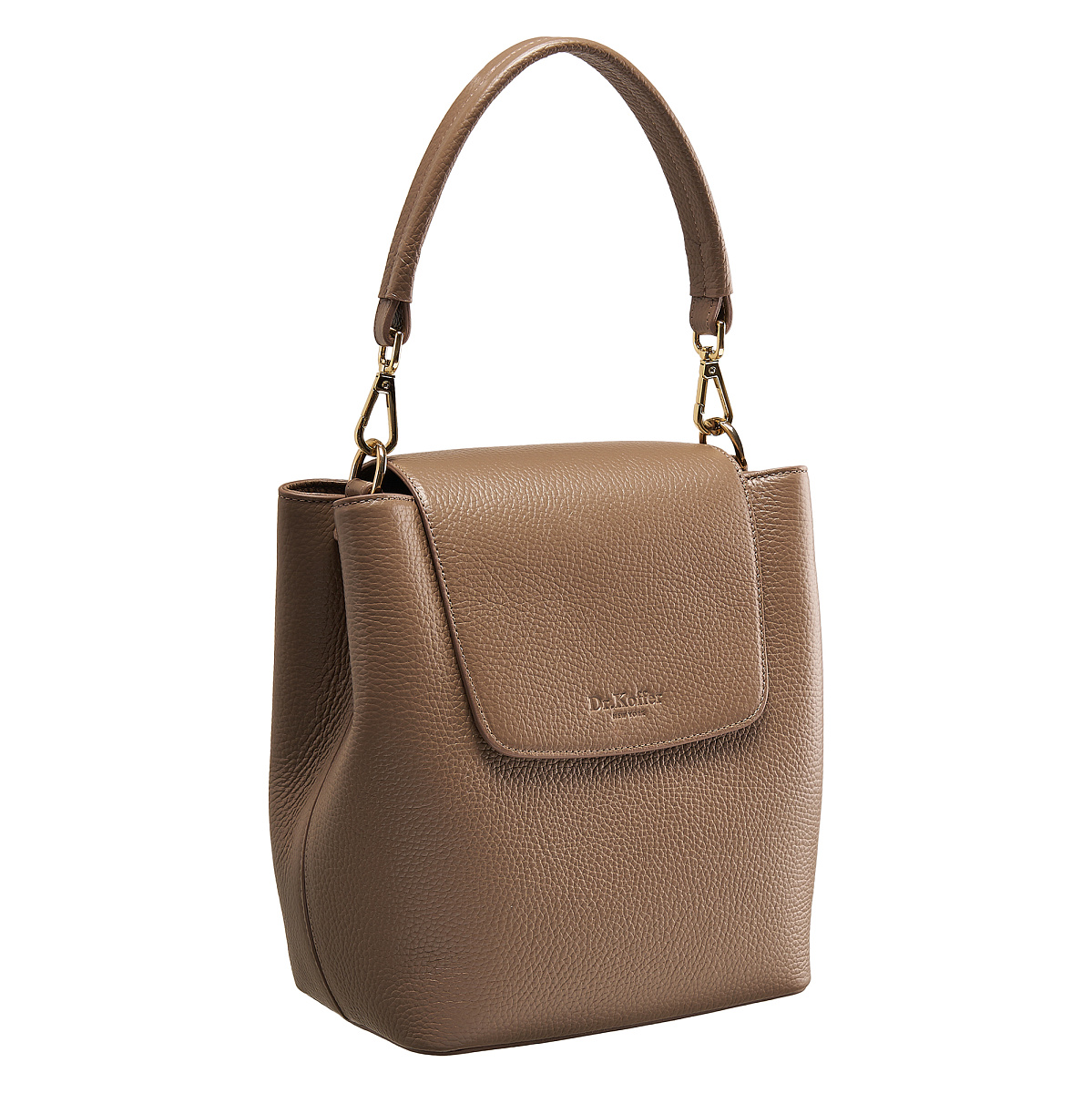 Женская сумка  Dr. Koffer из натуральной кожи бежевая