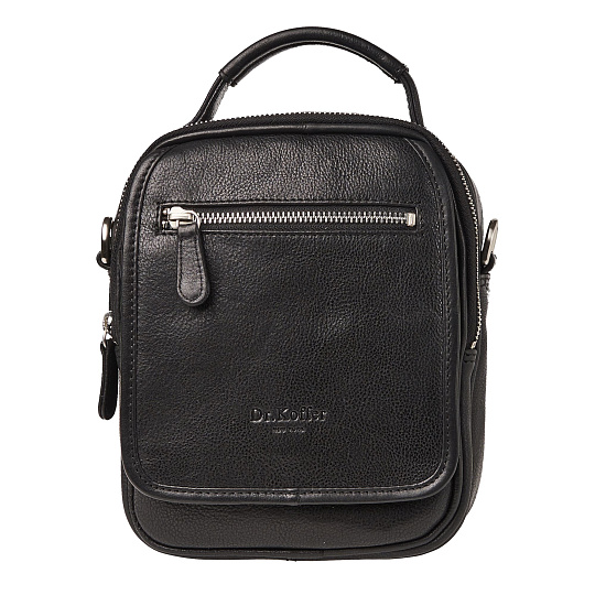 Сумка через плечо Dr.Koffer из натуральной кожи черная