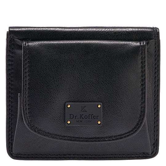 Портмоне Dr.Koffer из натуральной кожи черное