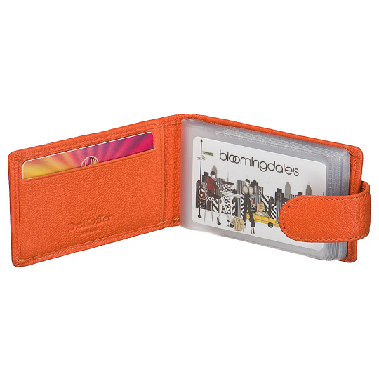 Визитница Dr.Koffer из натуральной кожи оранжевая