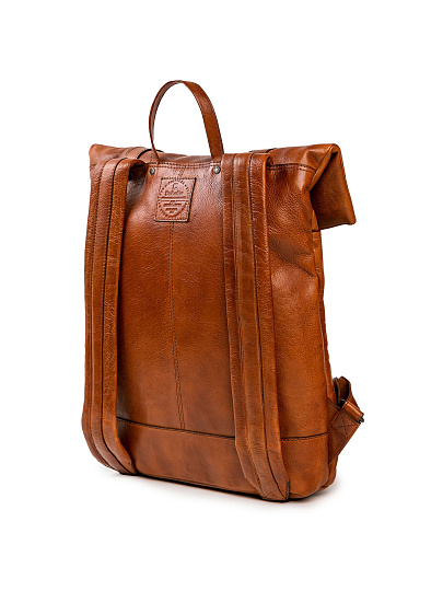 Рюкзак Dr.Koffer из натуральной кожи светло-коричневый