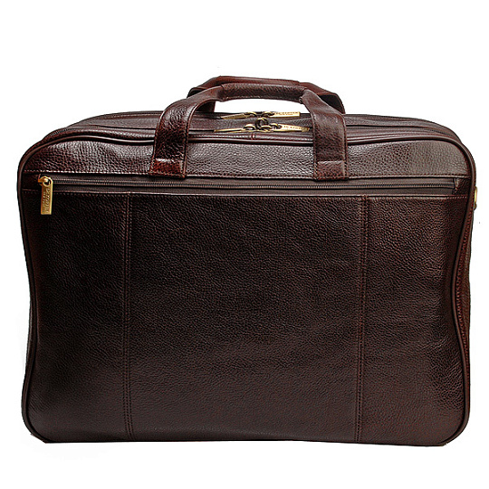 Сумка дорожная Dr.Koffer из натуральной кожи коричневая