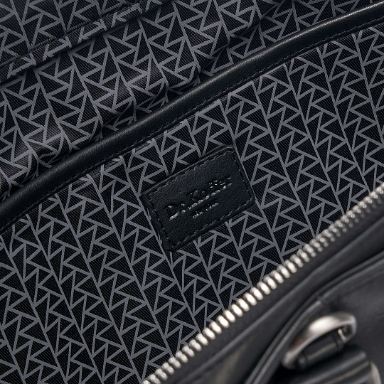 Деловая сумка Dr.Koffer из натуральной кожи черная