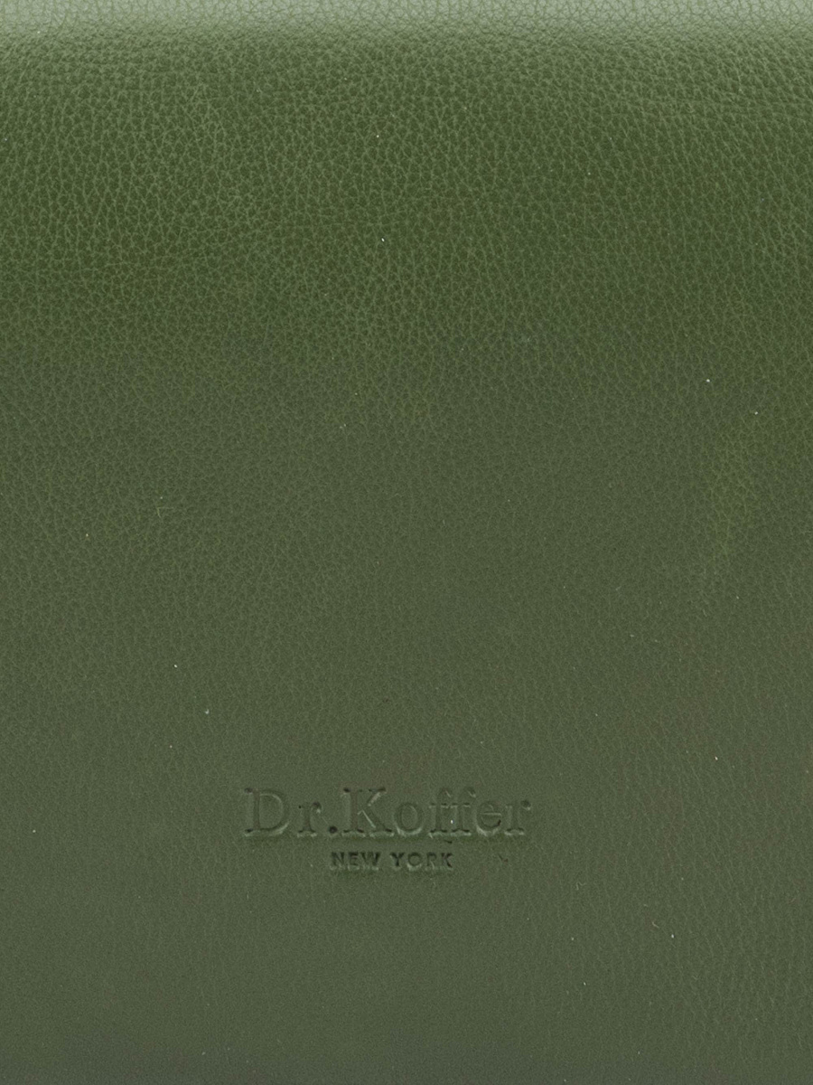 Сумка через плечо Dr.Koffer из натуральной кожи зеленая