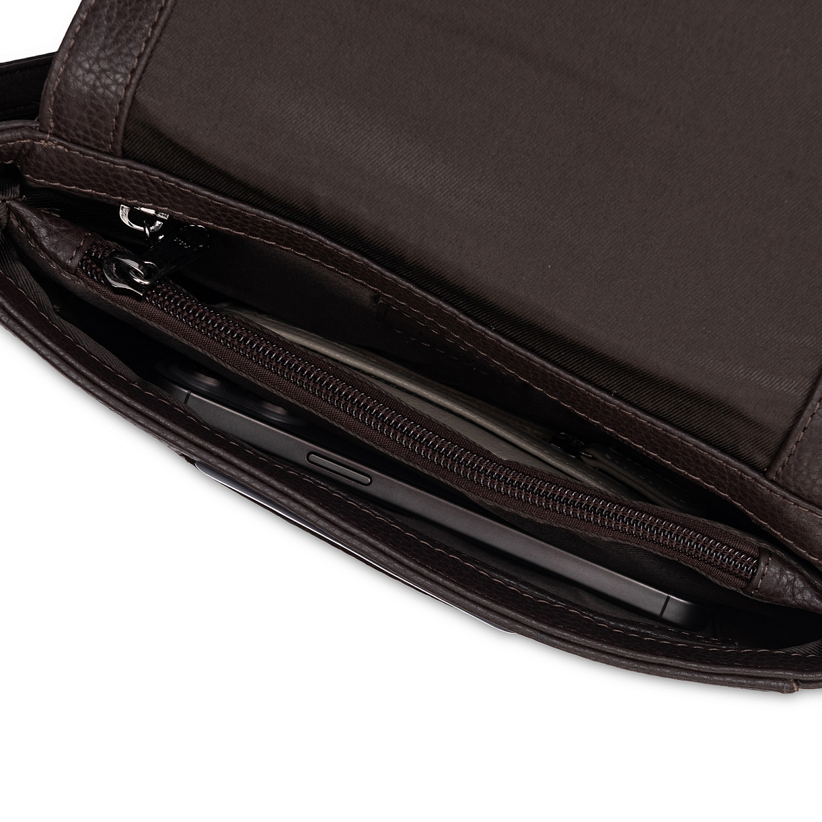 Женская сумка Dr.Koffer из натуральной кожи коричневая