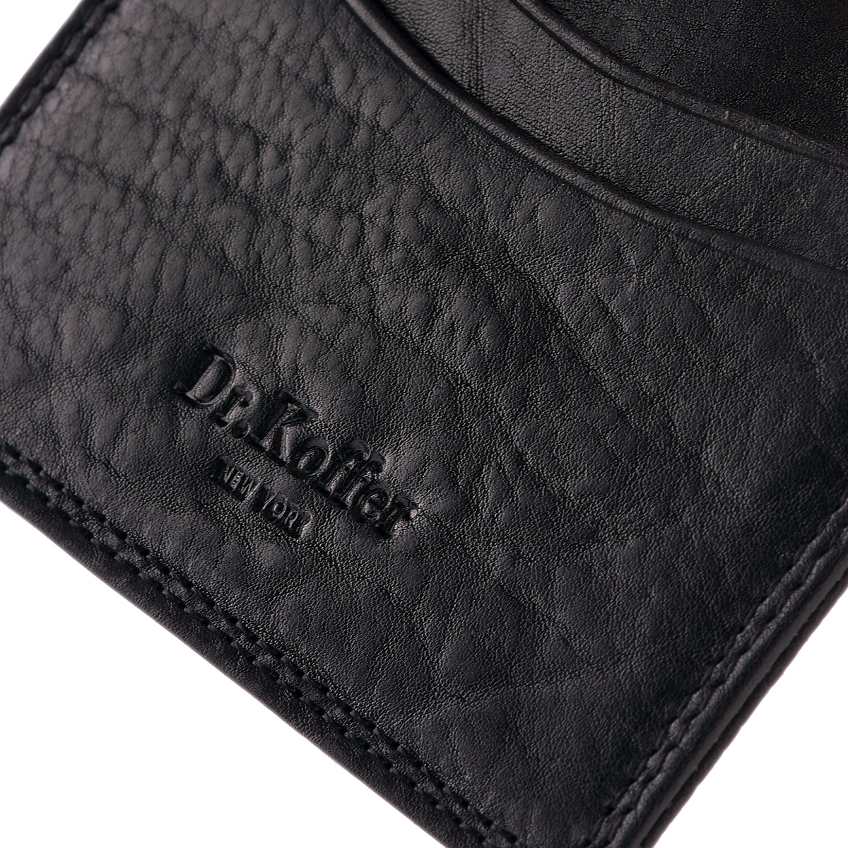 Кредитница Dr.Koffer из натуральной кожи черная