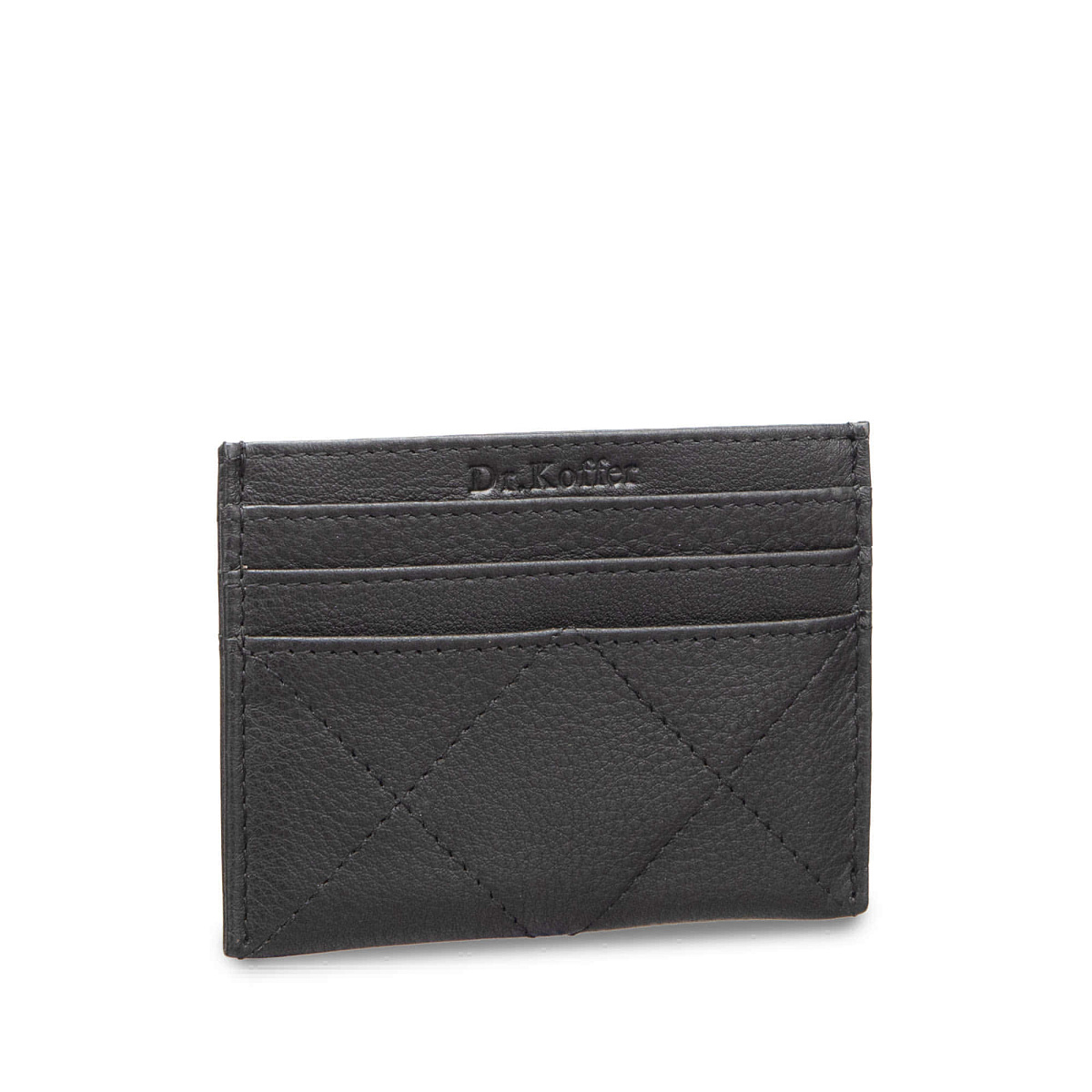 Кредитница Dr.Koffer из натуральной кожи черная