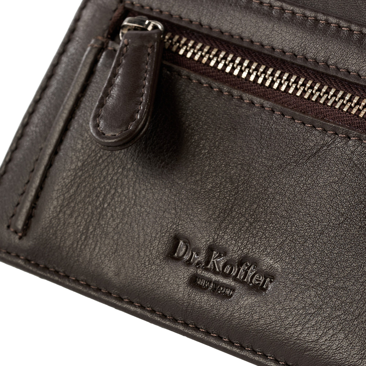 Кредитница Dr.Koffer из натуральной кожи коричневая