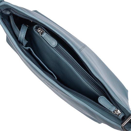 Женская сумка Dr.Koffer из натуральной кожи голубая