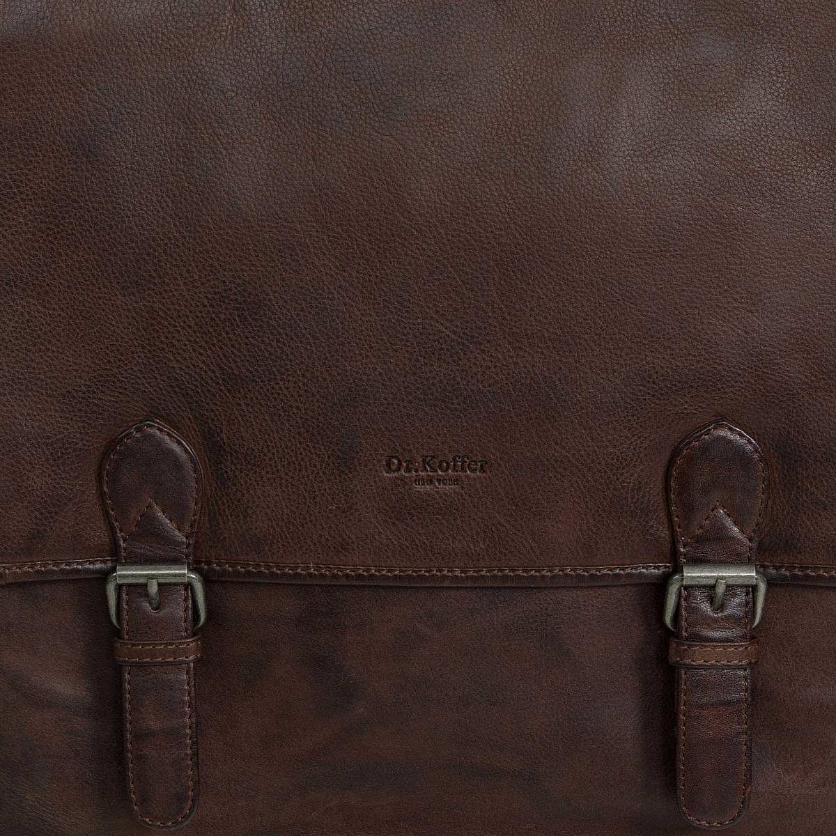 Портфель Dr.Koffer из натуральной кожи темно-коричневый