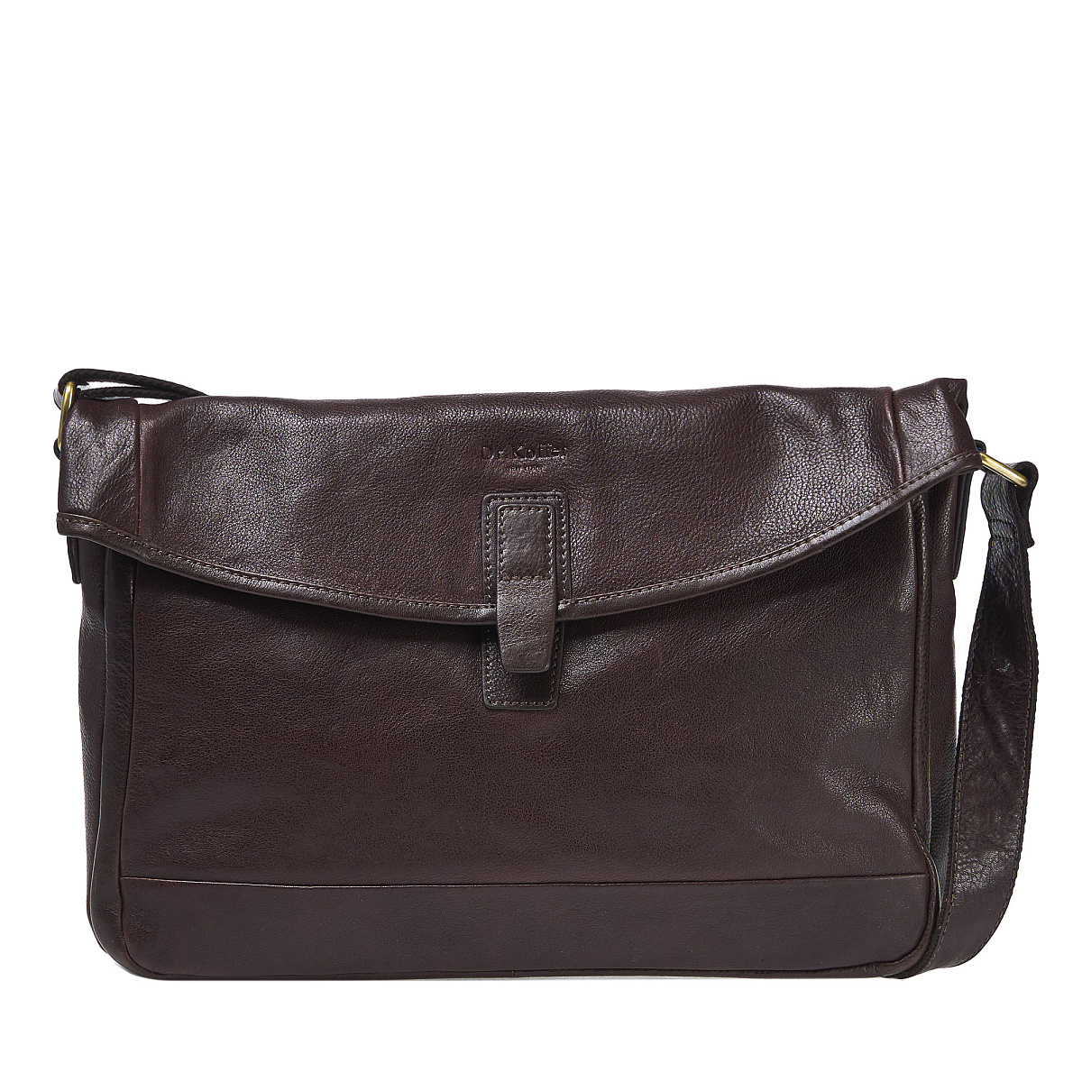 Сумка через плечо Dr.Koffer из натуральной кожи коричневая