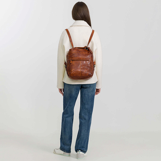 Сумка через плечо Dr.Koffer из натуральной кожи коричневая