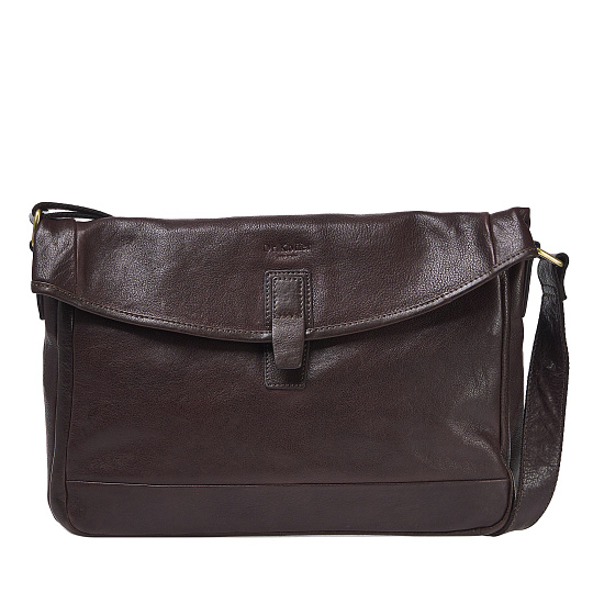 Сумка через плечо Dr.Koffer из натуральной кожи коричневая