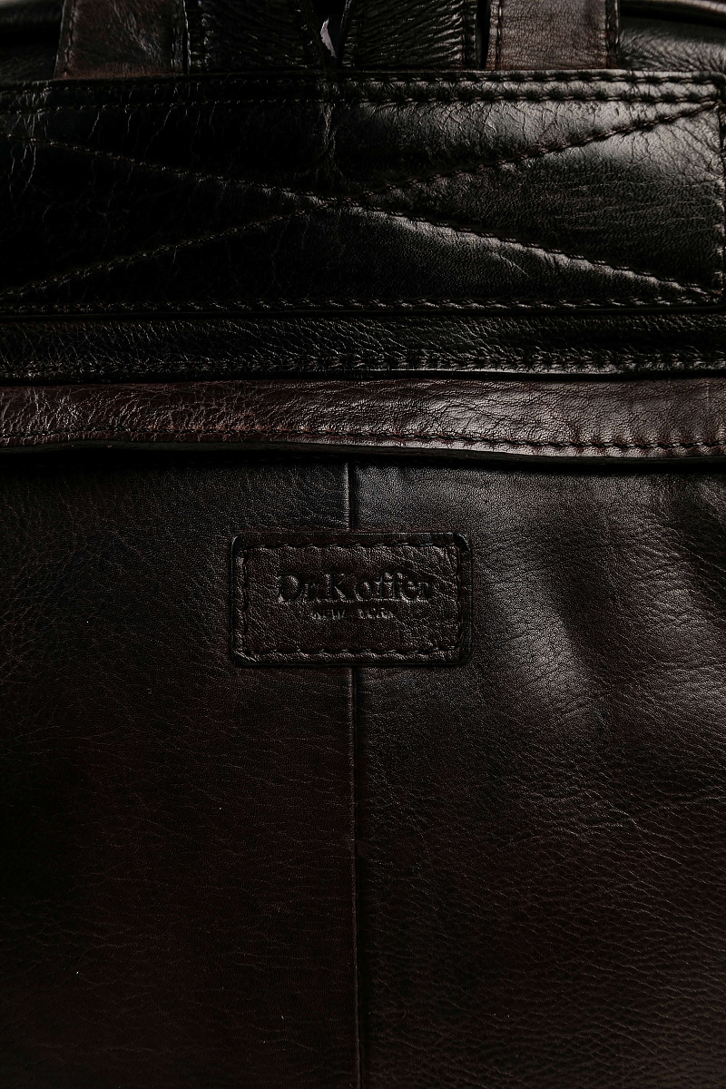 Рюкзак Dr.Koffer из натуральной кожи темно-коричневый