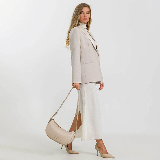 Женская сумка Dr. Koffer из натуральной кожи бежевая