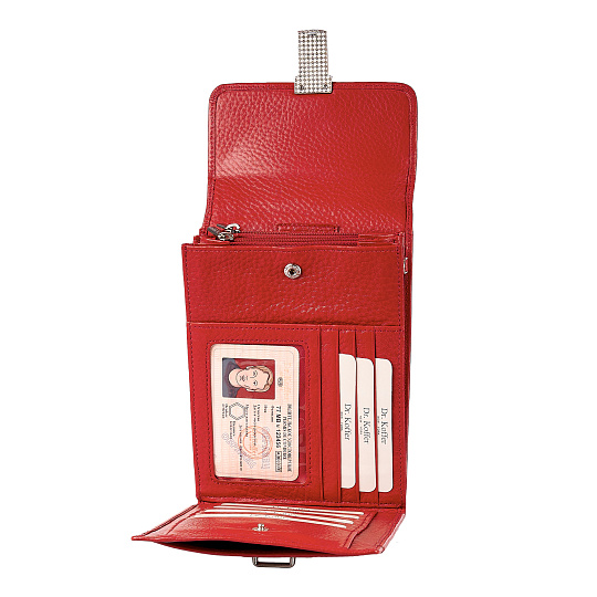 Деловая сумка Dr.Koffer из натуральной кожи красная