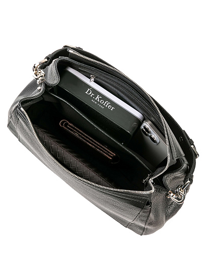 Женская сумка Dr. Koffer из натуральной кожи черная