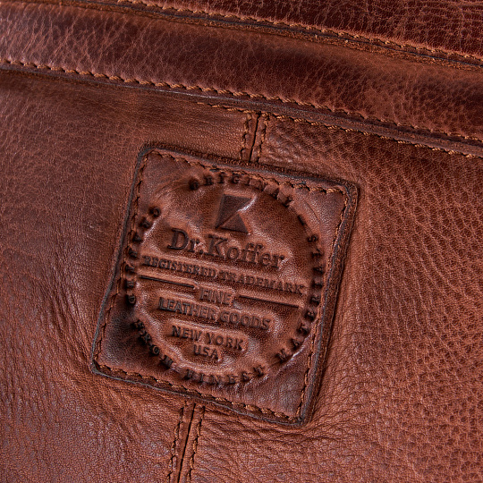 Сумка через плечо Dr.Koffer из натуральной кожи коричневая