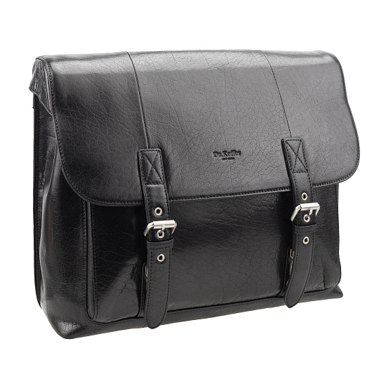 Портфель Dr.Koffer из натуральной кожи черный