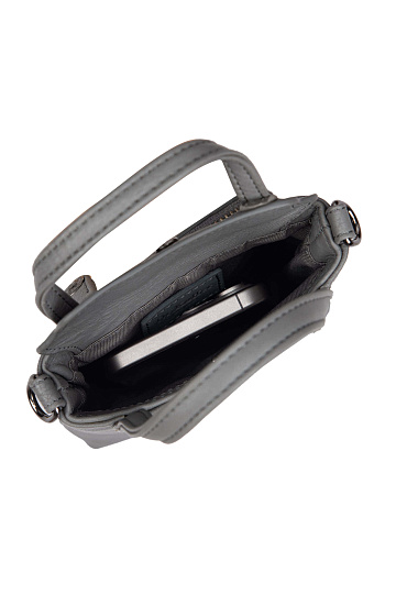 Сумка через плечо Dr.Koffer из натуральной кожи серая