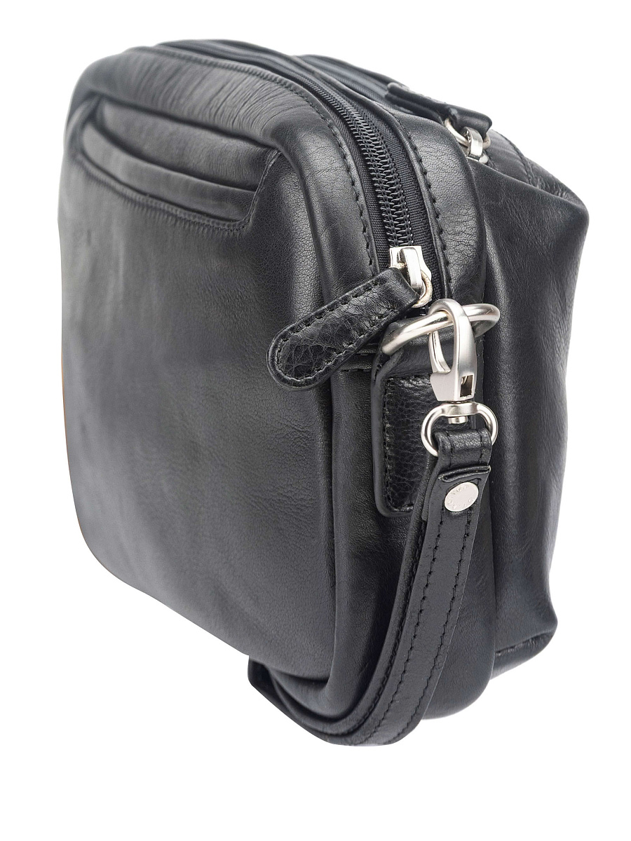 Сумка-визитка Dr. Koffer из натуральной кожи черная
