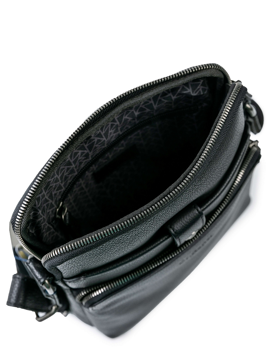 Сумка через плечо Dr.Koffer из натуральной кожи черная