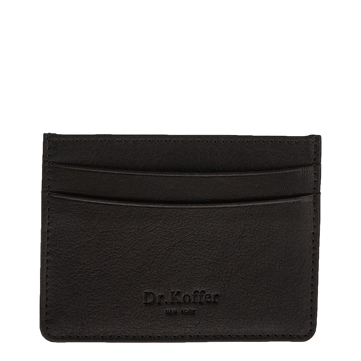 Визитница Dr.Koffer из натуральной кожи черная