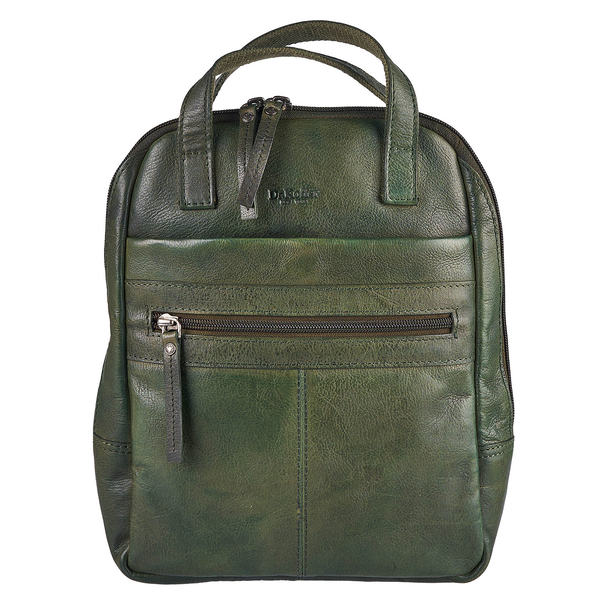 Рюкзак Dr.Koffer из натуральной кожи зеленый
