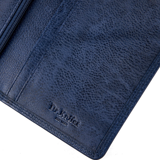 Портмоне Dr.Koffer из натуральной кожи синее