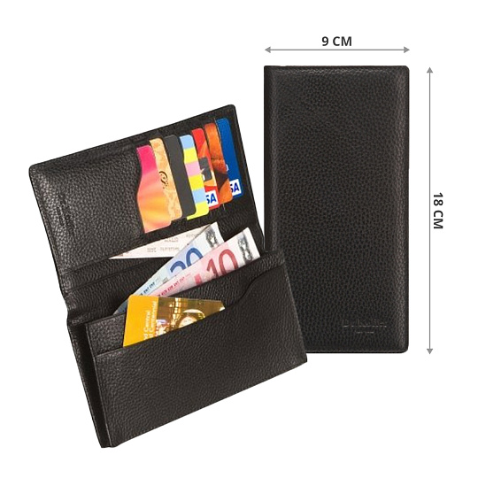 Портмоне Dr.Koffer из натуральной кожи черное