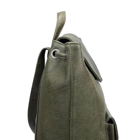 Рюкзак Dr.Koffer из натуральной кожи зеленый