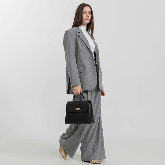 Женская сумка  Dr. Koffer из натуральной кожи черная