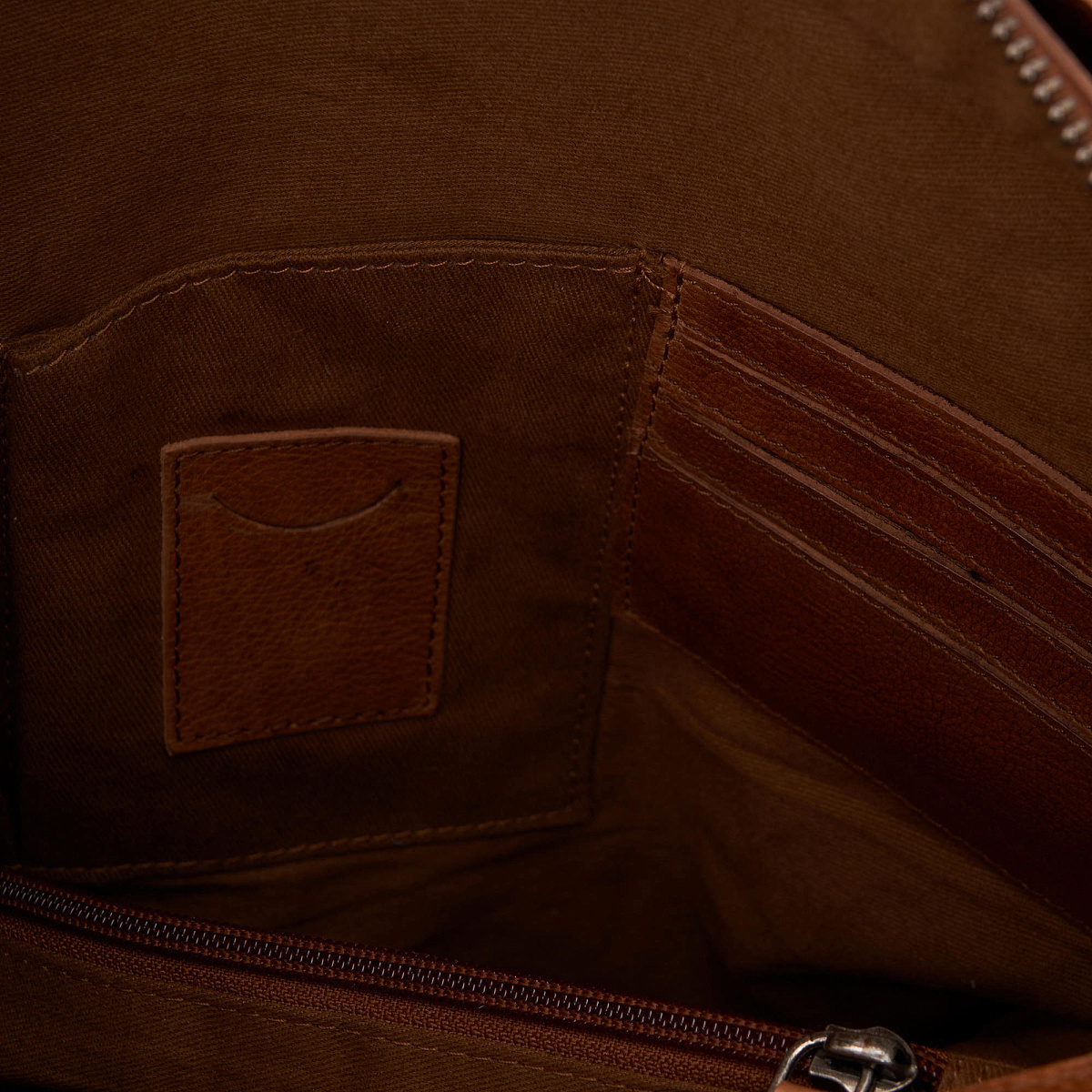 Деловая сумка Dr.Koffer из натуральной кожи коричневая