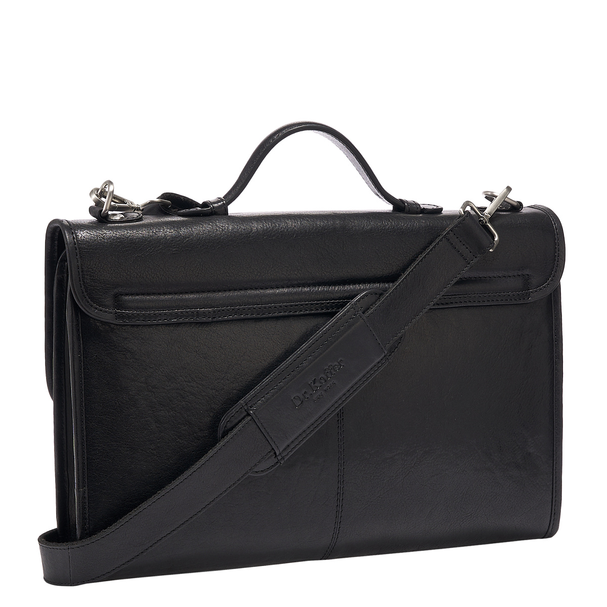 Портфель Dr.Koffer из натуральной кожи черный