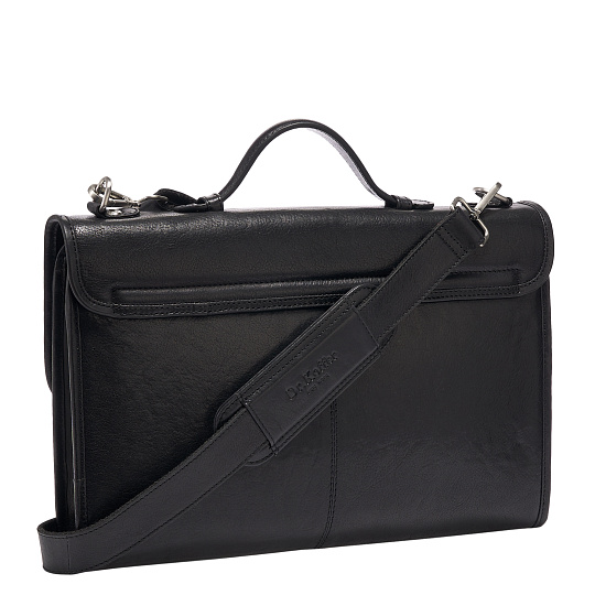 Портфель Dr.Koffer из натуральной кожи черный