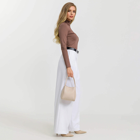 Женская сумка Dr. Koffer из натуральной кожи бежевая