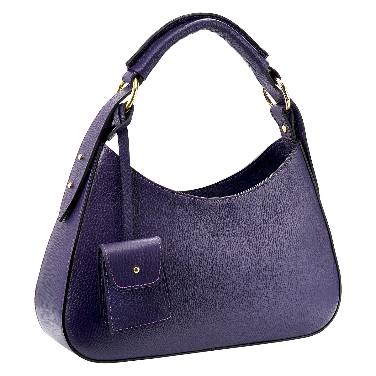 Женская сумка Dr. Koffer из натуральной кожи фиолетовая