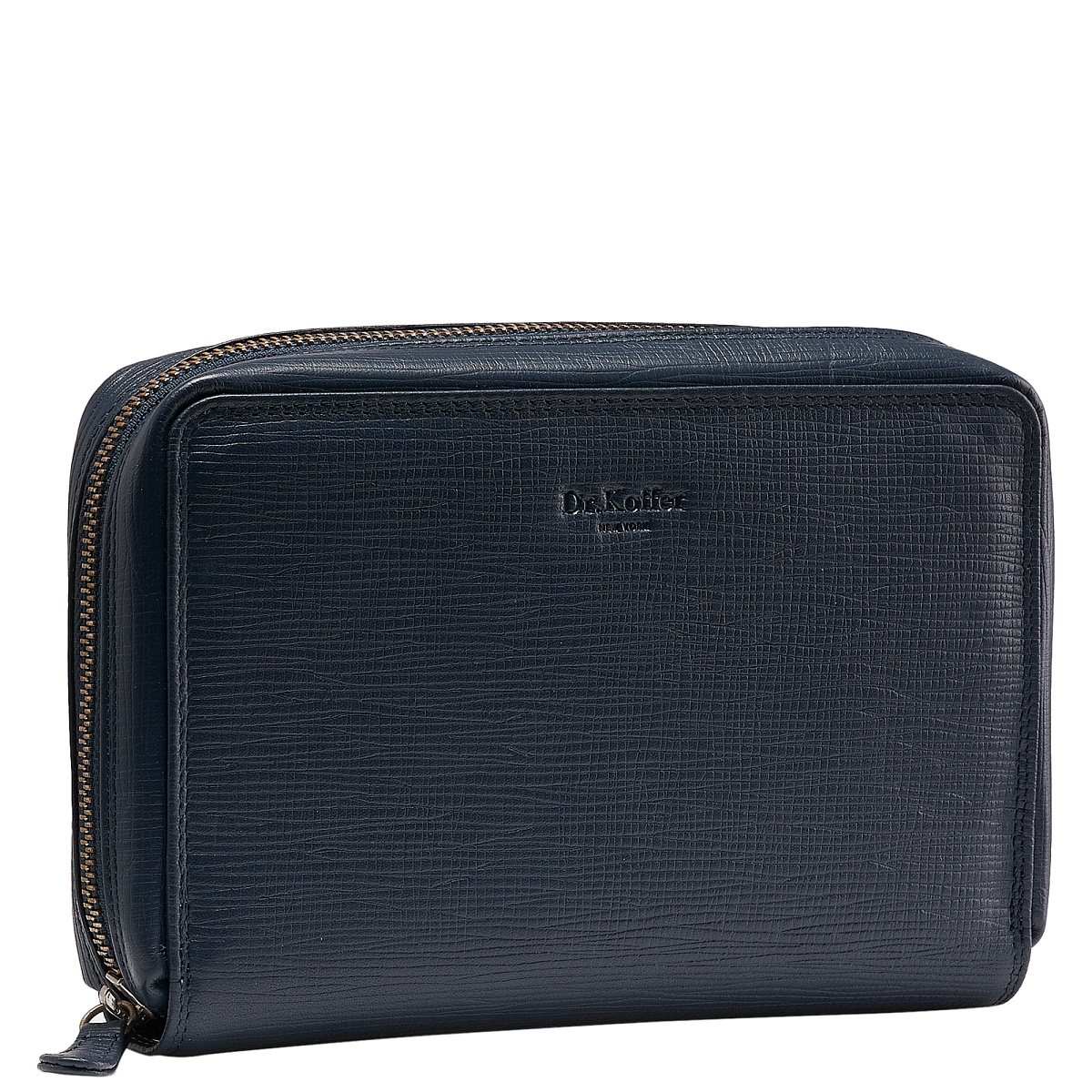 Сумка барсетка из натуральной кожи Dr. Koffer синяя