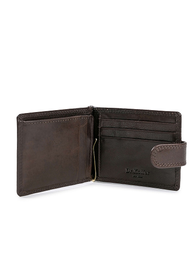 Зажим для денег Dr.Koffer из натуральной кожи коричневый