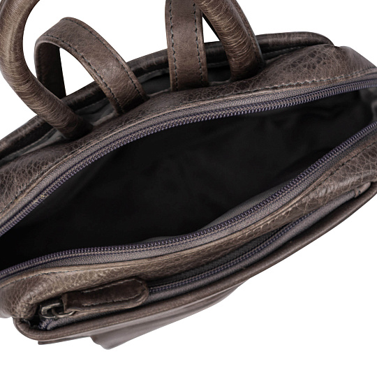 Рюкзак Dr.Koffer из натуральной кожи серый