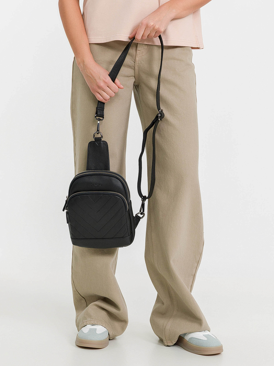 Рюкзак Dr.Koffer из натуральной кожи черный