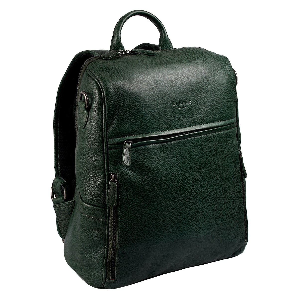 Рюкзак Dr.Koffer из натуральной кожи зеленый