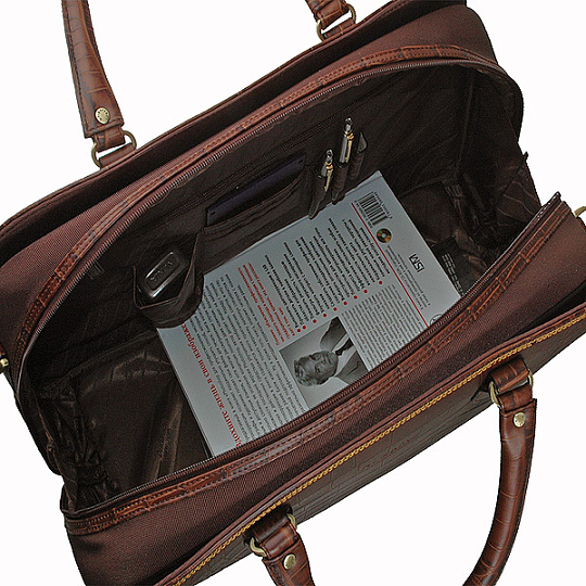 Сумка дорожная Dr.Koffer из натуральной кожи коричневая