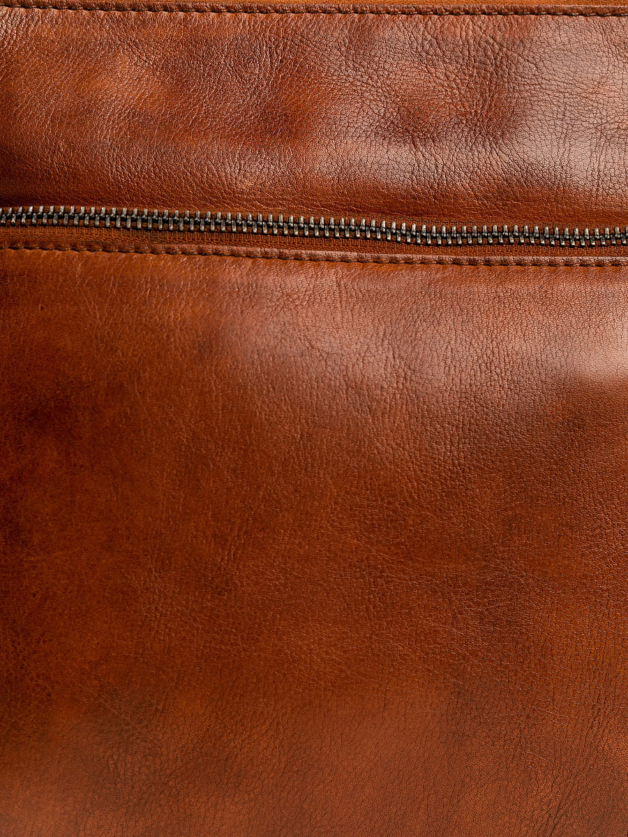 Сумка через плечо Dr.Koffer из натуральной кожи коричневая